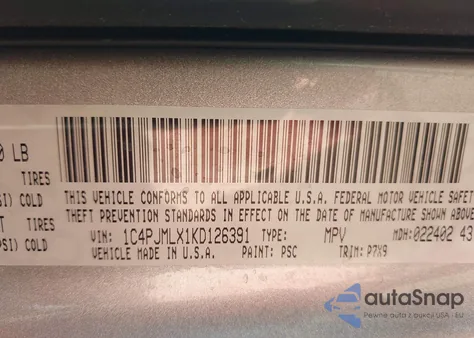 2019 Jeep Cherokee Latitude Plus 4X4 from USA, damaged, VIN 1C4PJMLX1KD126391